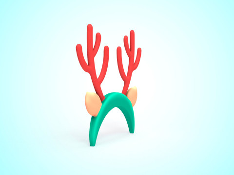 Prop125 Deer Headband 3Dモデル