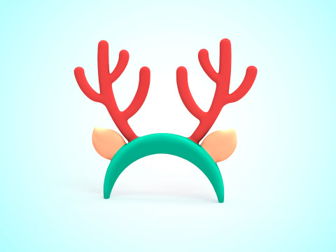Prop125 Deer Headband 3Dモデル