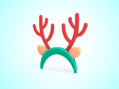 Prop125 Deer Headband 3Dモデル