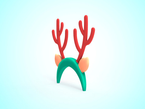 Prop125 Deer Headband 3Dモデル