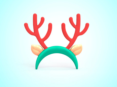Prop125 Deer Headband 3Dモデル