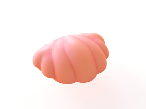 Open Clam Sea Shell 01 3D Модель