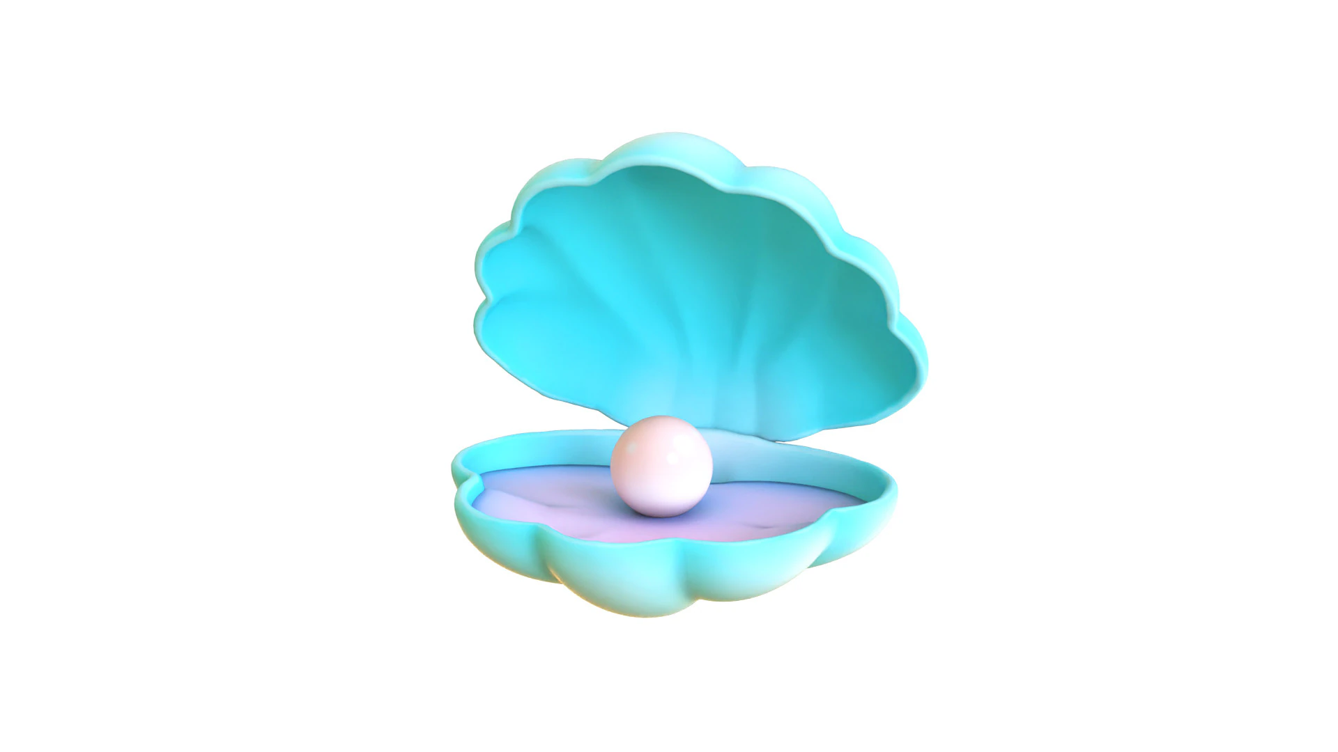 Open Clam Sea Shell 02 3D Model .c4d .max .obj .3ds .fbx .stl .blend 