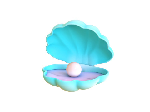Open Clam Sea Shell 02 3Dモデル