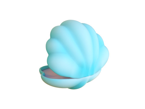 Open Clam Sea Shell 02 3D Model