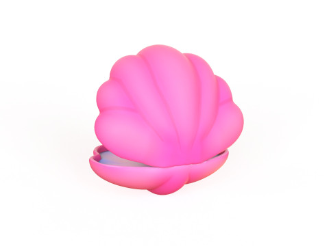 Open Clam Sea Shell 03 3D Model