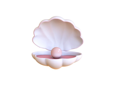 Open Clam Sea Shell 05 3Dモデル