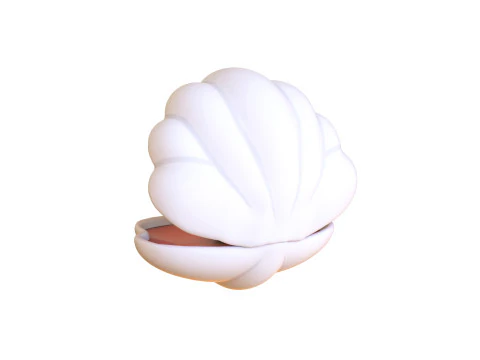 Open Clam Sea Shell 05 3D Model