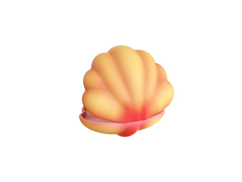 Open Clam Sea Shell 07 3Dモデル