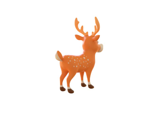 Cartoon Reindeer 2 Cute 3D Model