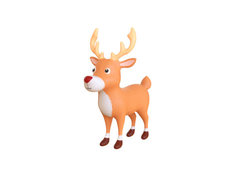 Cartoon Reindeer 3 Cute Modelo 3D