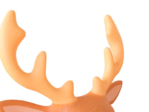 Cartoon Reindeer 3 Cute 3D Model