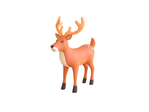 Cartoon Reindeer 4 Cute Modelo 3D