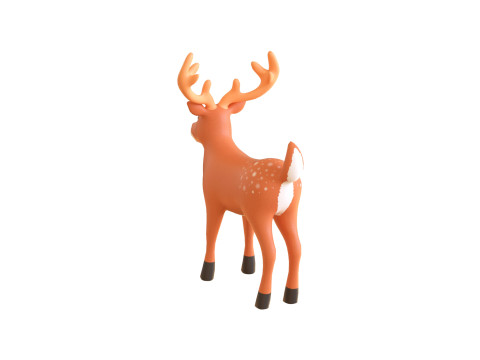 Cartoon Reindeer 4 Cute Modelo 3D