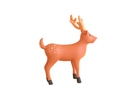 कार्टून रेनडियर 4 प्यारा 3D मॉडल