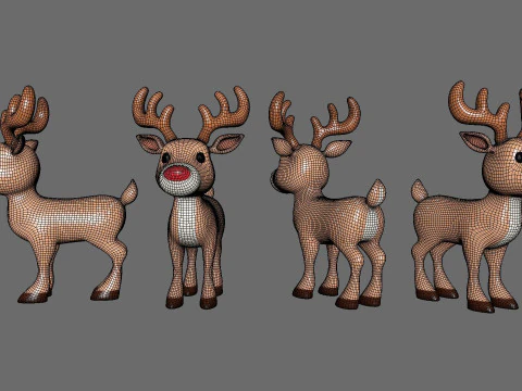 Reno de dibujos animados 5 lindo Modelo 3D