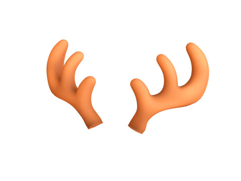 Wildlife Deer Antler 01 3D Model
