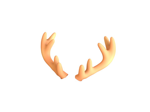 Wildlife Deer Antler 02 3D Model