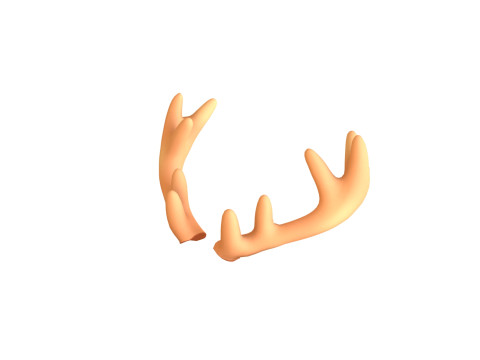 Wildlife Deer Antler 02 3D Model