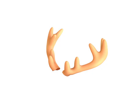 Wildlife Deer Antler 02 3D Model