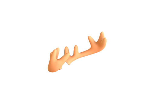 Wildlife Deer Antler 02 3D Model