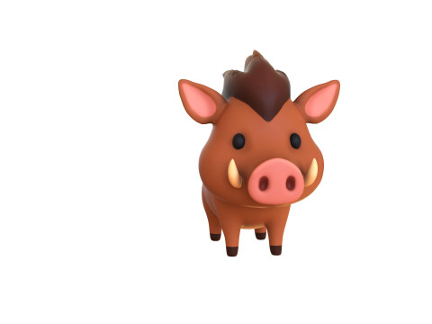 Cartoon Wild Boar v001 Modelo 3D