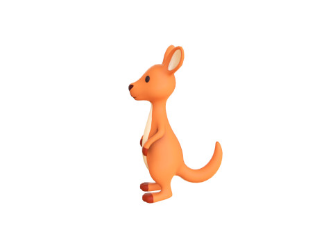 Cartoon Kangaroo v001 3D 模型