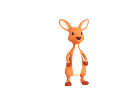 Cartoon Kangaroo v001 3D 模型
