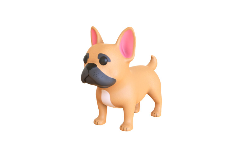 Cartoon Dog v001 3D Model .c4d .max .obj .3ds .fbx .stl .blend 
