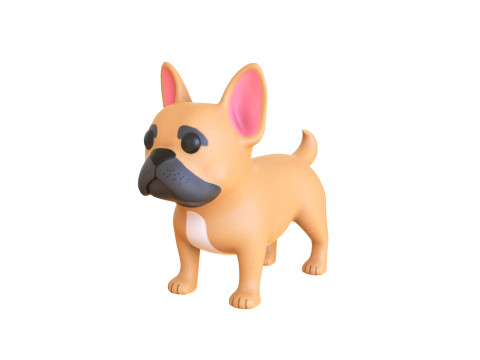 Cartoon Dog v001 3D-Modell