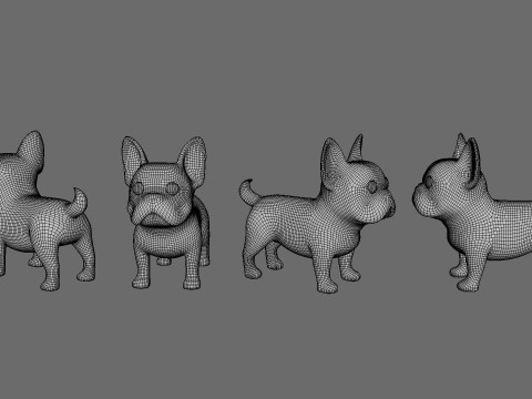 Cartoon Dog v001 3D Model