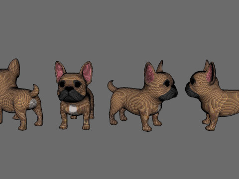 Cartoon Dog v001 3D Model