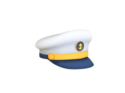 Captain Hat 001 3D Model