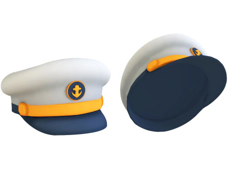 Captain Hat 001 3D Model