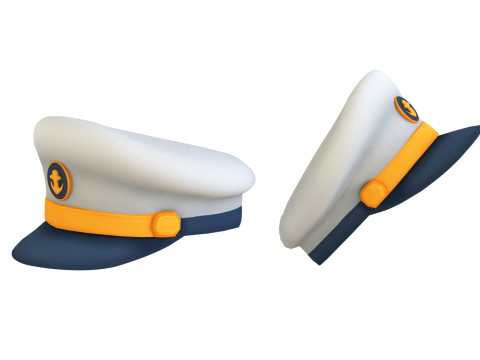 Captain Hat 001 Model 3D