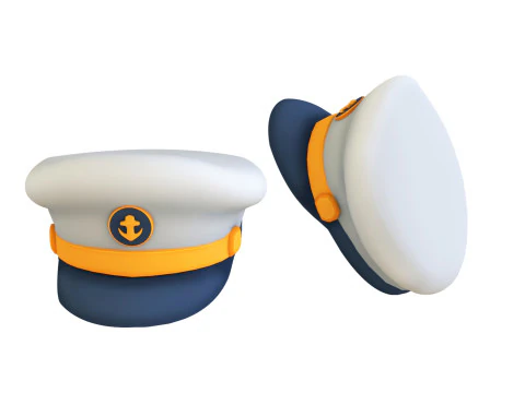 Captain Hat 001 3D Model