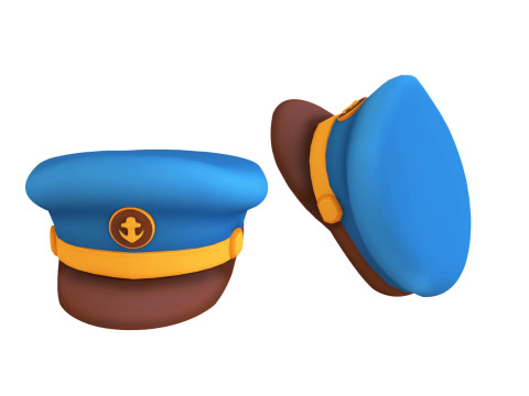 Captain Hat 002 3Dモデル