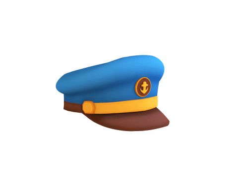 Captain Hat 002 3Dモデル