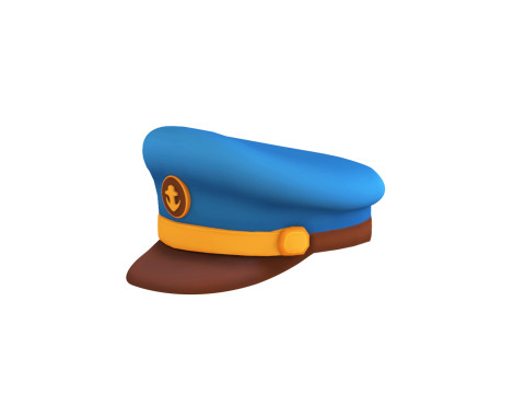 Captain Hat 002 3Dモデル