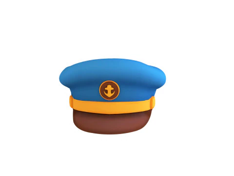 Captain Hat 002 3D Model