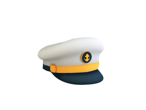 Captain Hat 003 3D Model