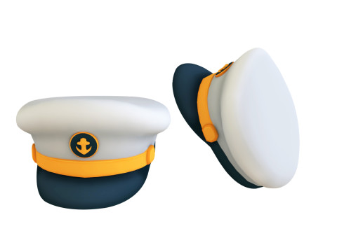 Captain Hat 003 3D मॉडल
