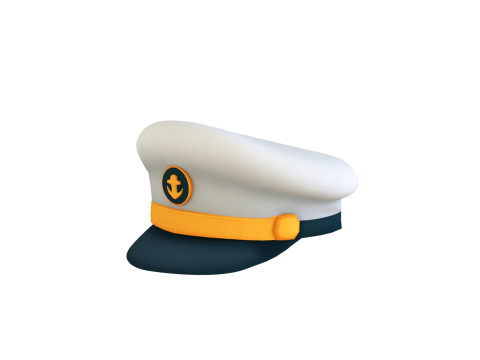 Captain Hat 003 3D मॉडल