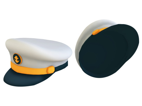 Captain Hat 003 3D मॉडल