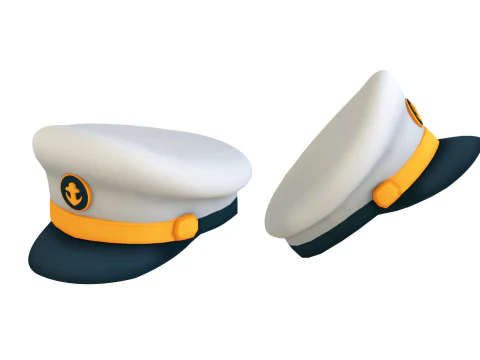 Captain Hat 003 3D Model
