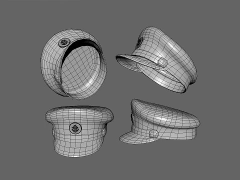 Captain Hat 003 3D Model