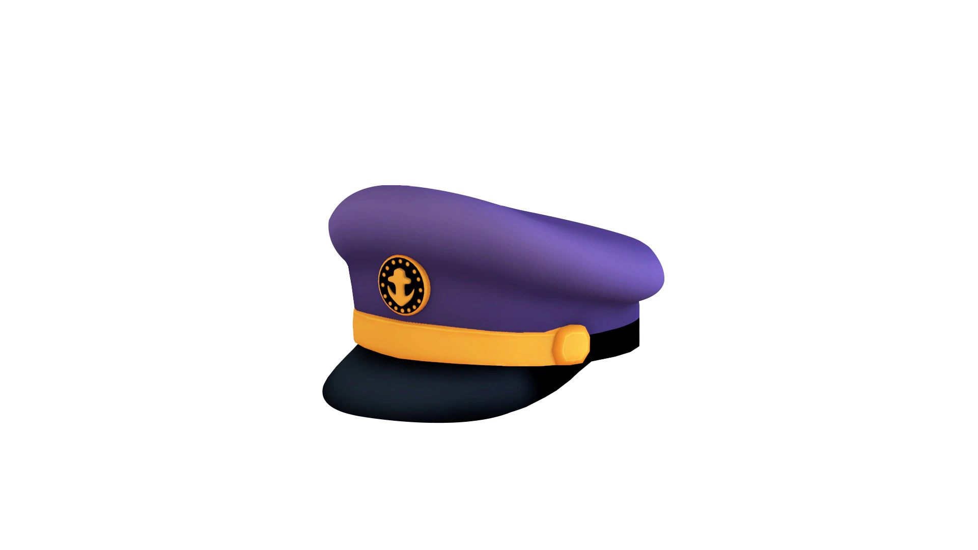 Captain Hat 004 3D Model .c4d .max .obj .3ds .fbx .stl .blend