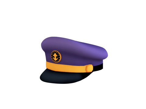 Captain Hat 004 3Dモデル