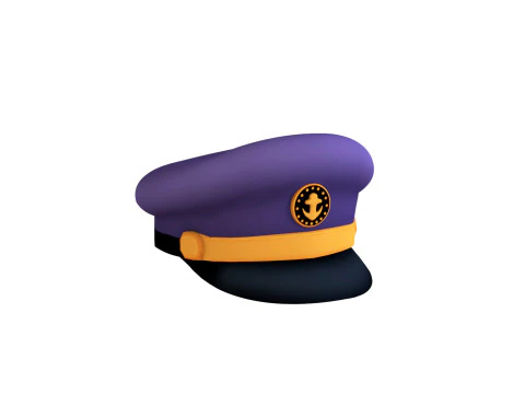 Captain Hat 004 3D Model