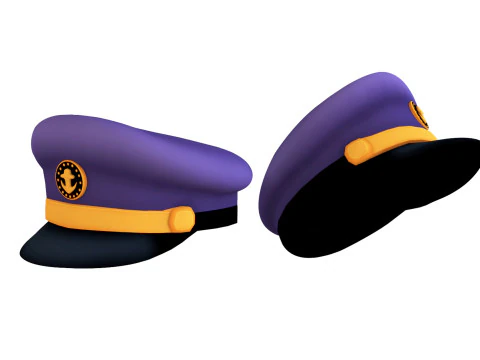 Captain Hat 004 3D Model